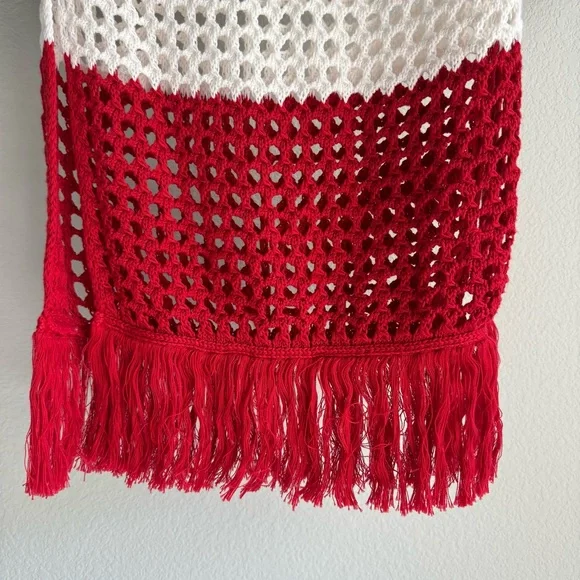 Farm Rio Red Striped Crochet Skirt - Picture 4 of 10